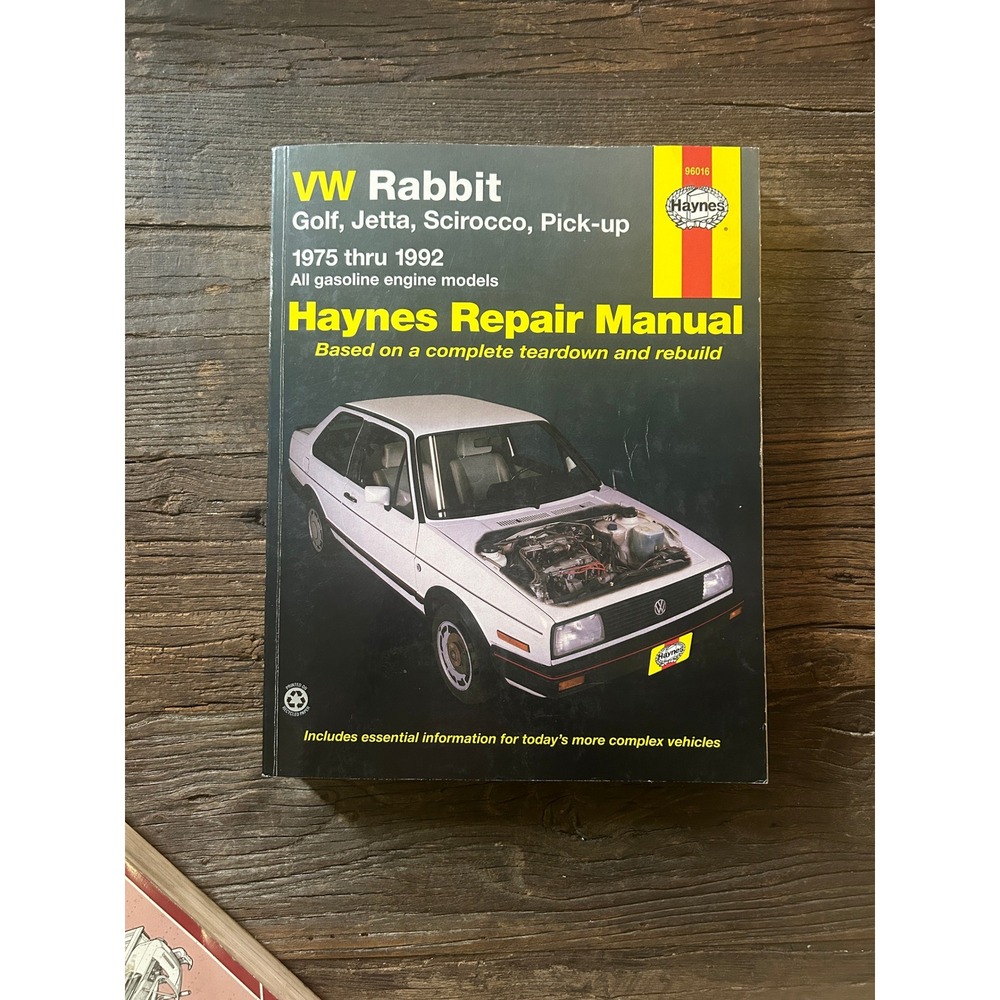 Haynes VW Rabbit Golf Jetta Scirocco Pickup Repair Manual 1975-1992 Volkswagen